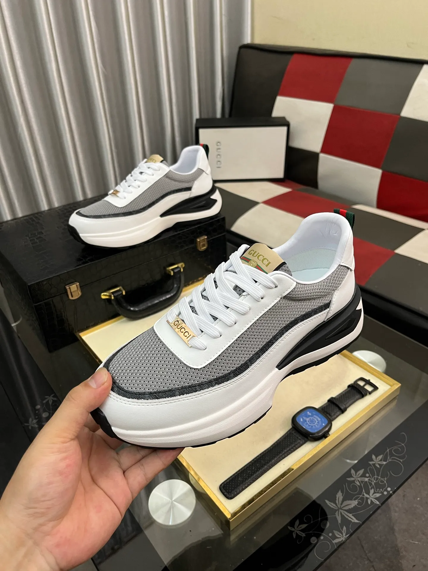 Men's Men's Shoes 💰458 ⌚️⌚️[GUCCI] Gucci men's casual shoes are absolutely popular 🔥The ultimate matching item for trendy men! The charm of super texture is irresistible, the main recommendation, the flower leather color is bright! The upper is made of high-quality brand printed fabric with cowhide, breathable leather lining and wear-resistant rubber sole, noble and elegant! Extremely comfortable🎁🎁You can be as handsome as you want💪 38-443️⃣colors available